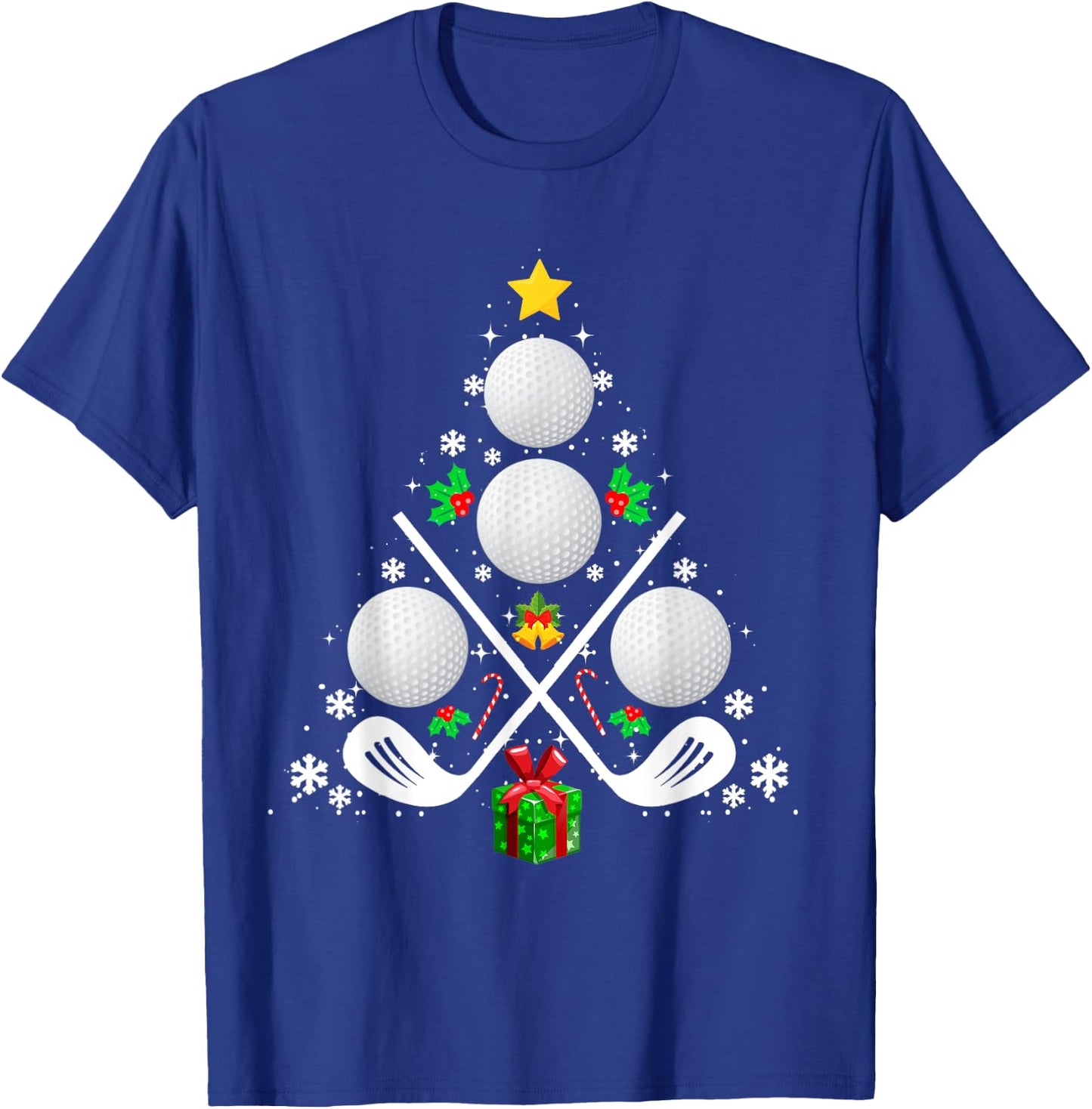 Golf Equipment Christmas Tree Christmas Golf T-Shirt - T-Shirt | Royal