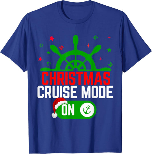 Christmas Cruise Mode On Cruise Ship Christmas 2023 T-Shirt - T-Shirt | Royal