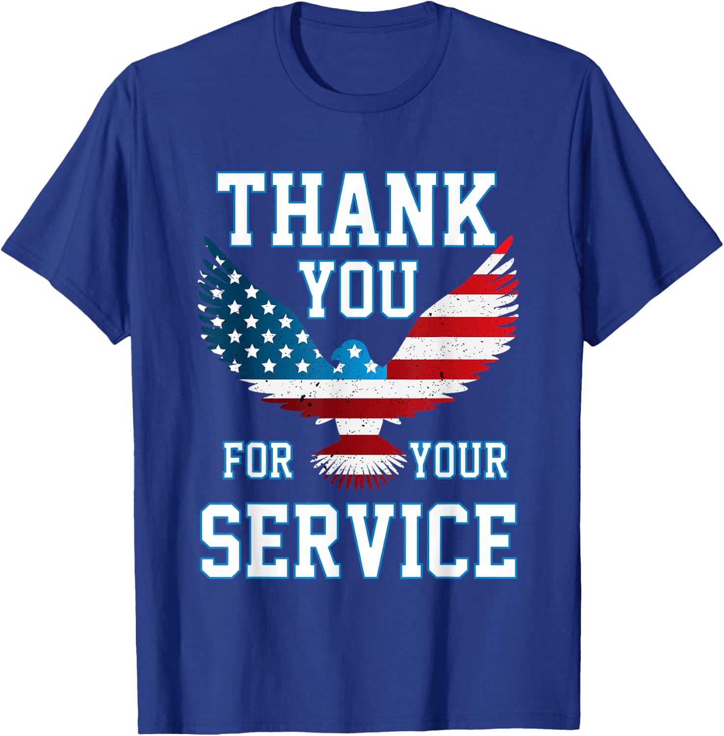 Thank You for your Service Patriotic Eagle Veterans Day Women Kids Men T-Shirt - T-Shirt | Royal
