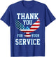 Thank You for your Service Patriotic Eagle Veterans Day Women Kids Men T-Shirt - T-Shirt | Royal