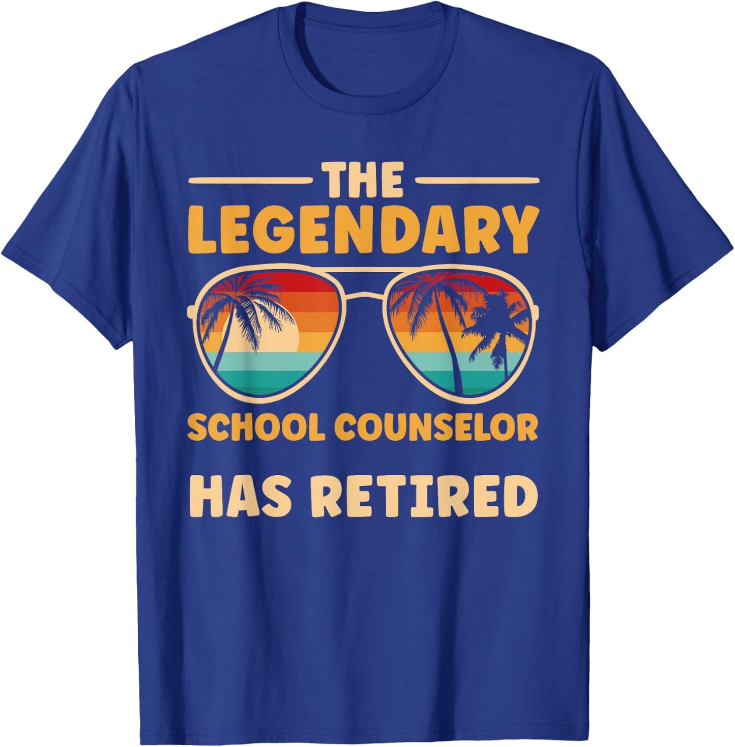 Retired School Counselor Retirement T-Shirt - T-Shirt | Royal