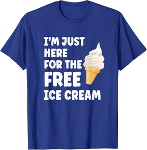 I'm Just Here for The Free Ice Cream Funny Cruise 2025 T-Shirt - T-Shirt | Royal
