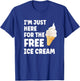I'm Just Here for The Free Ice Cream Funny Cruise 2025 T-Shirt - T-Shirt | Royal