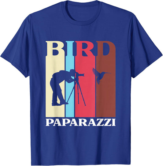 Bird Paparazzi | Bird Photographer | Bird Watcher T-Shirt - T-Shirt | Royal