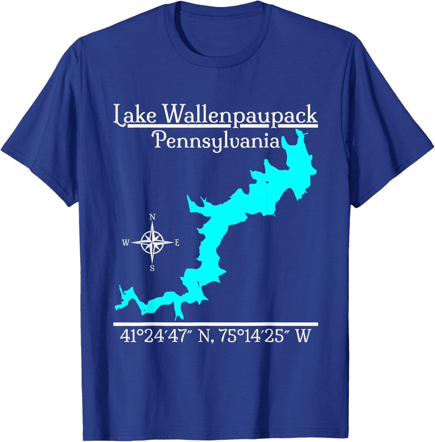Lake Wallenpaupack, Pennsylvania T-Shirt - T-Shirt | Royal