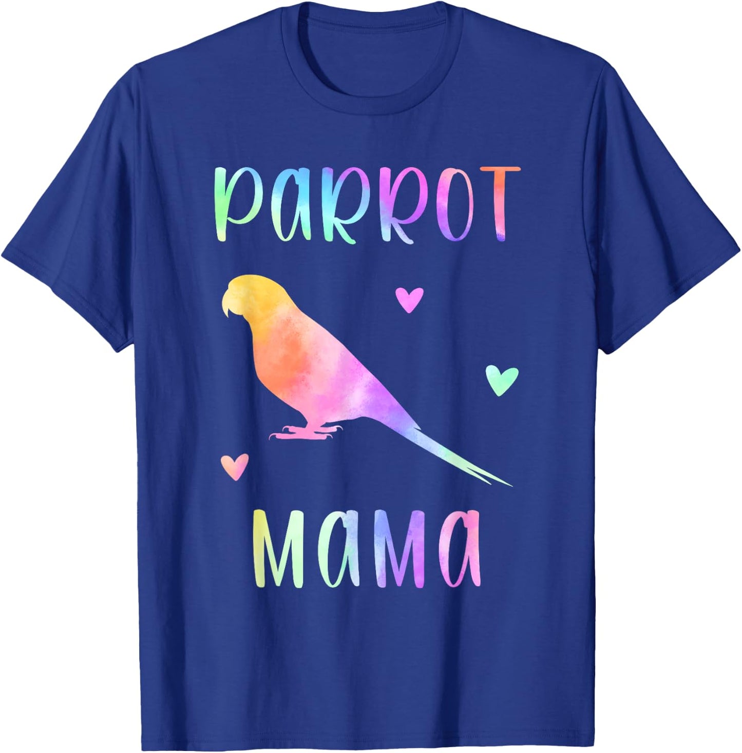 Parrot Mama Parrot Bird Mom Rainbow Watercolor T-Shirt - T-Shirt | Royal