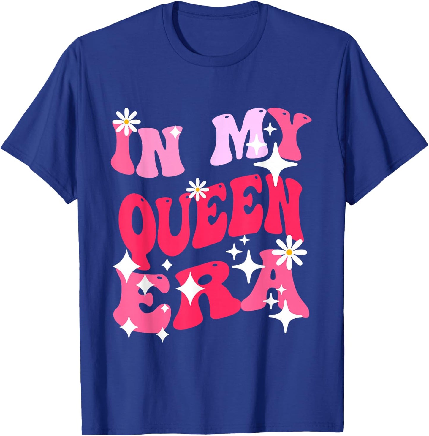 In My Queen Era Groovy Retro T-Shirt - T-Shirt | Royal