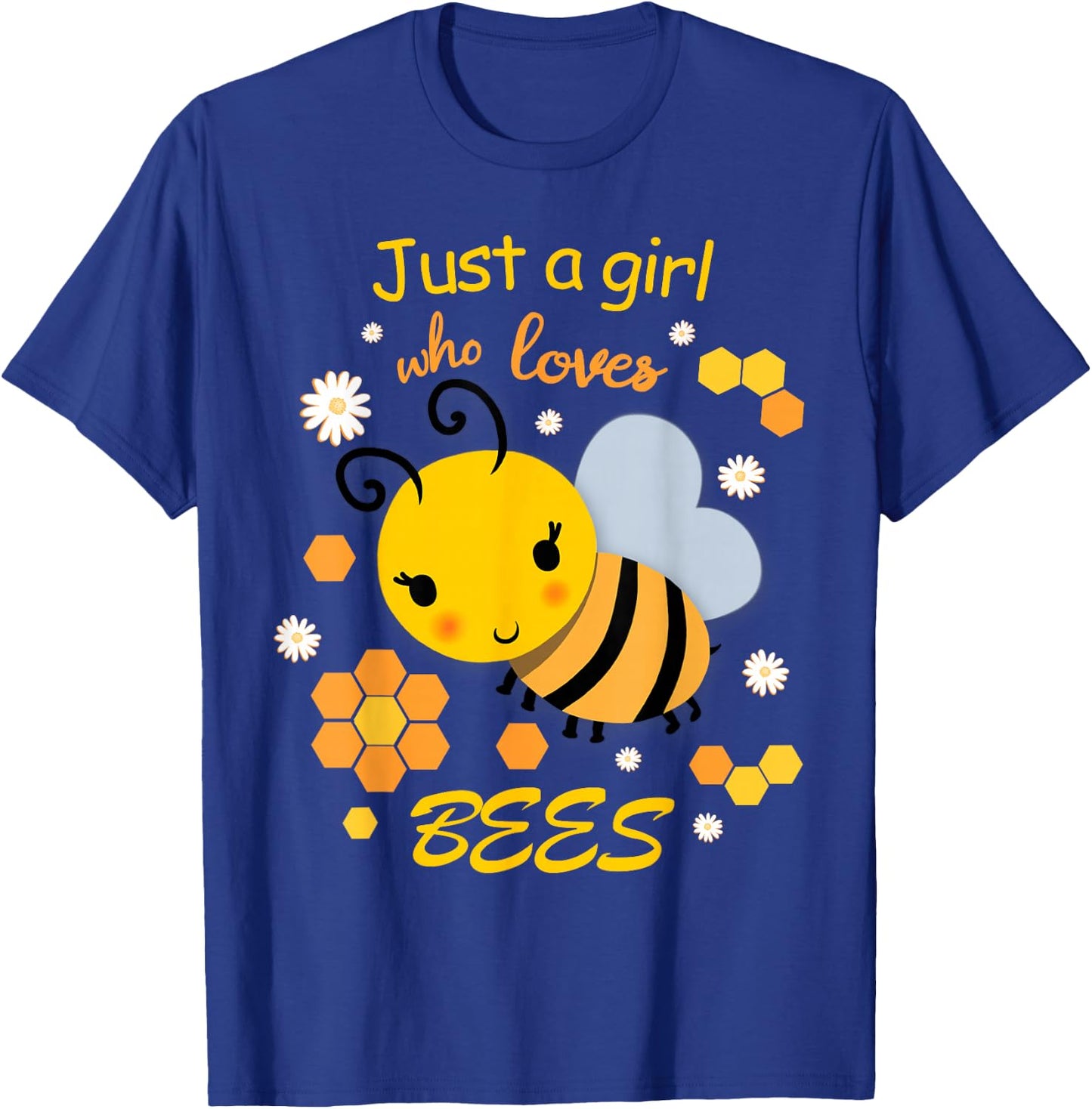 Just a Girl Who Loves Bees T-Shirt - T-Shirt | Royal