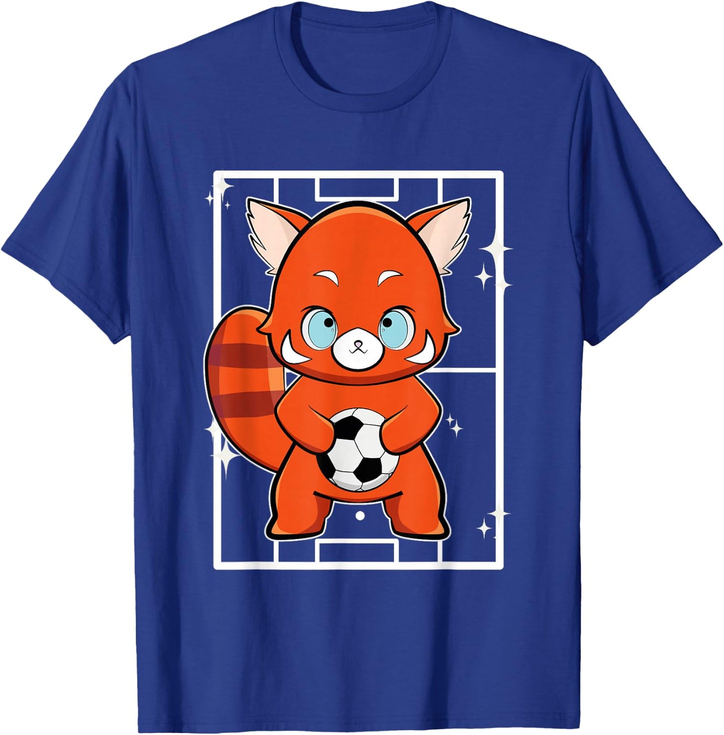 Red Panda with Football T-Shirt - T-Shirt | Royal