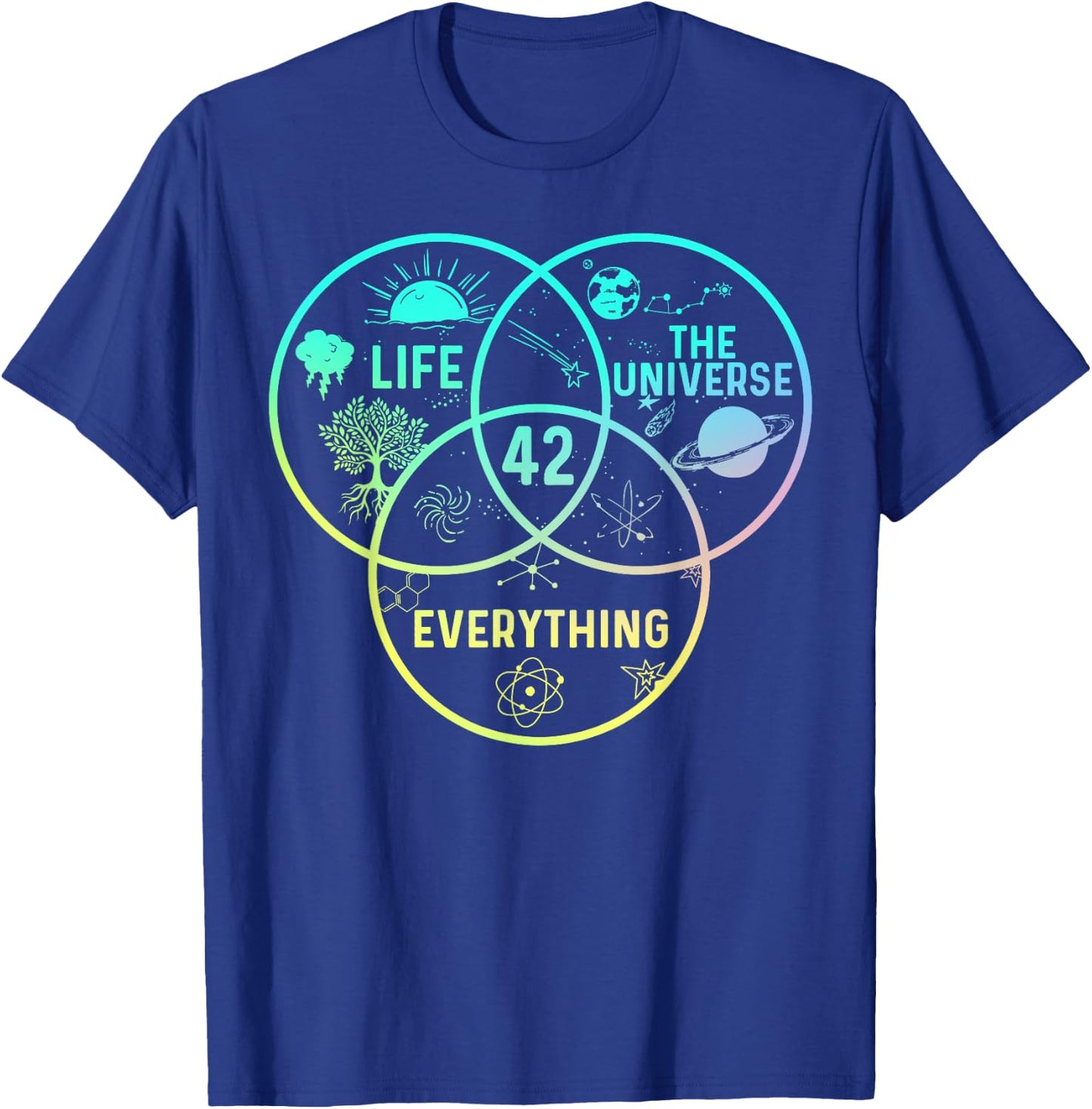 42 Answer To Life The Universe And Everything Funny Design T-Shirt - T-Shirt | Royal