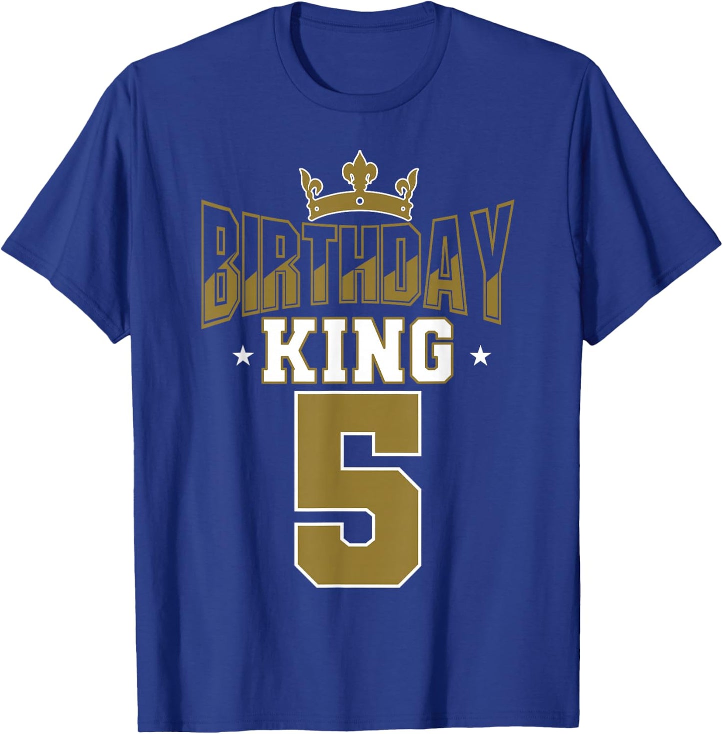 Birthday King 5 Bday Party Celebration 5th Royal Theme T-Shirt - T-Shirt | Royal