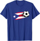 Puerto Rico Flag Jersey Puerto Rico Soccer Team Puerto Rico T-Shirt - T-Shirt | Royal