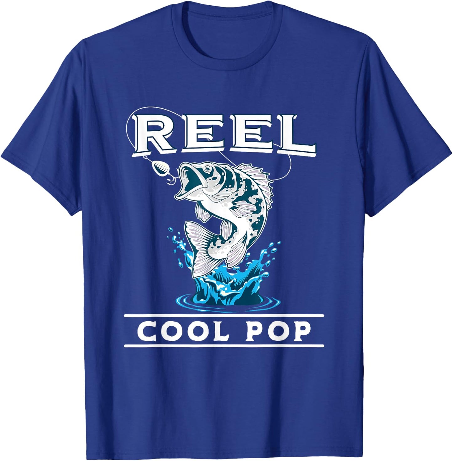 Fishing Reel Cool Pop Father’s day For Fisherman Dad T-Shirt - T-Shirt | Royal