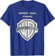 WB100 Warner Bros. Vintage Movie Studio Silver Logo T-Shirt - T-Shirt | Royal