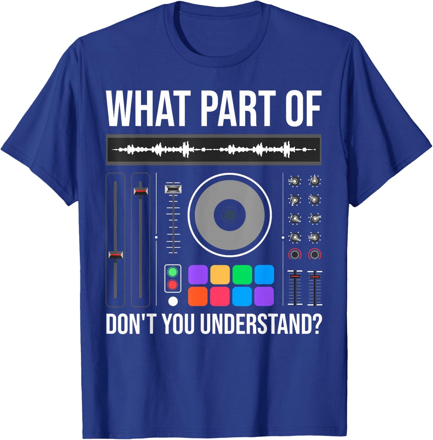 Funny DJ Design Women Sound Engineer Disc Jockey T-Shirt - T-Shirt | Royal