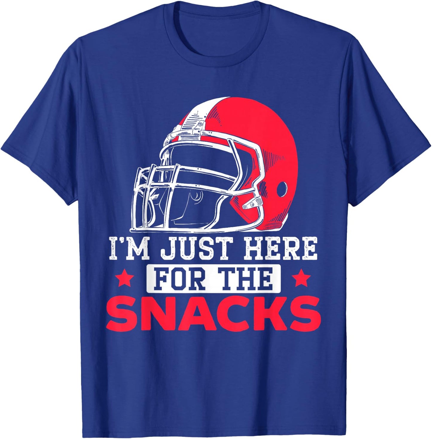 I'm Just Here For The Snacks Fantasy Football Game League T-Shirt - T-Shirt | Royal