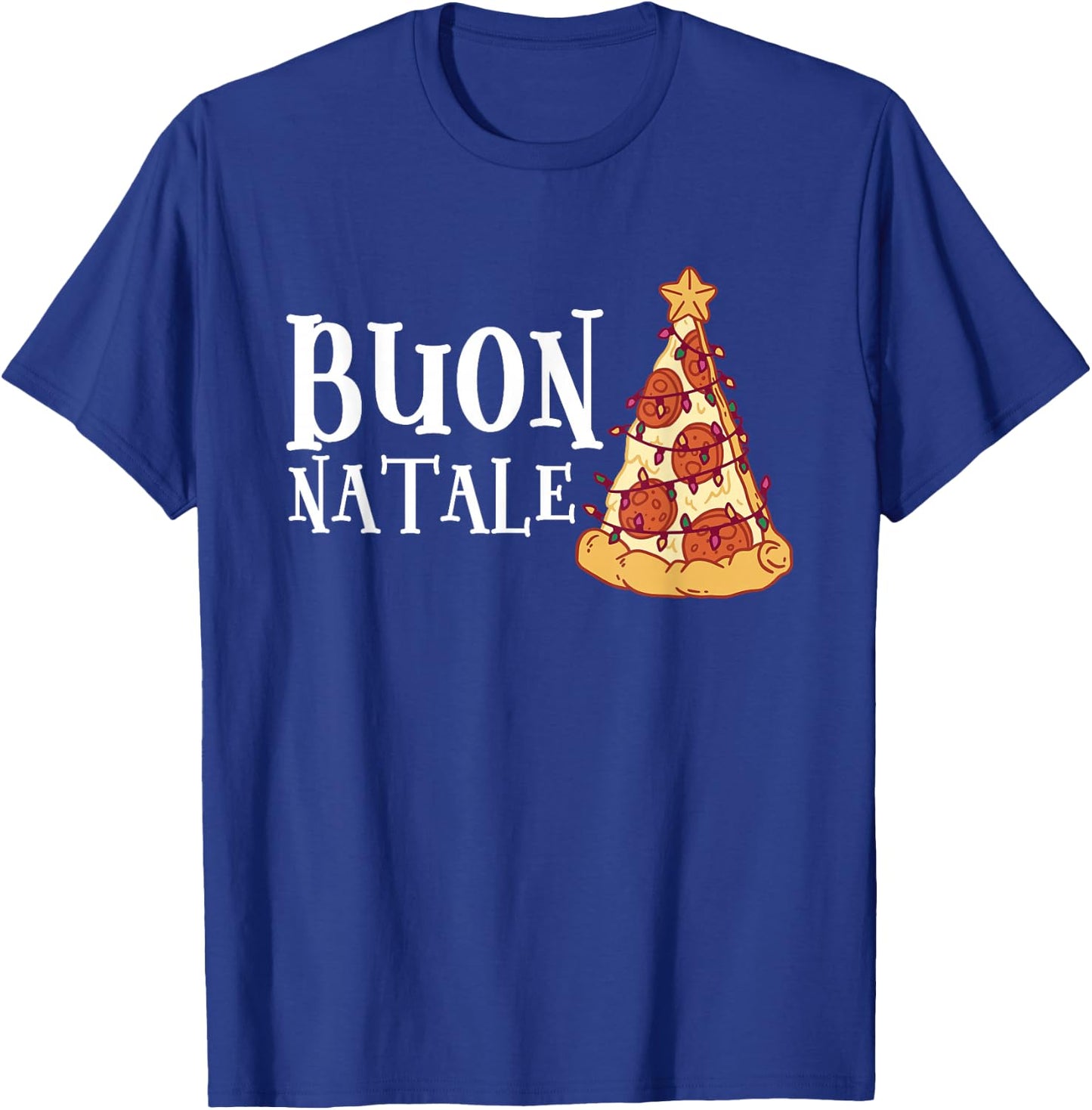 Buon Natale Christmas Italy Italian Pizza T-Shirt - T-Shirt | Royal