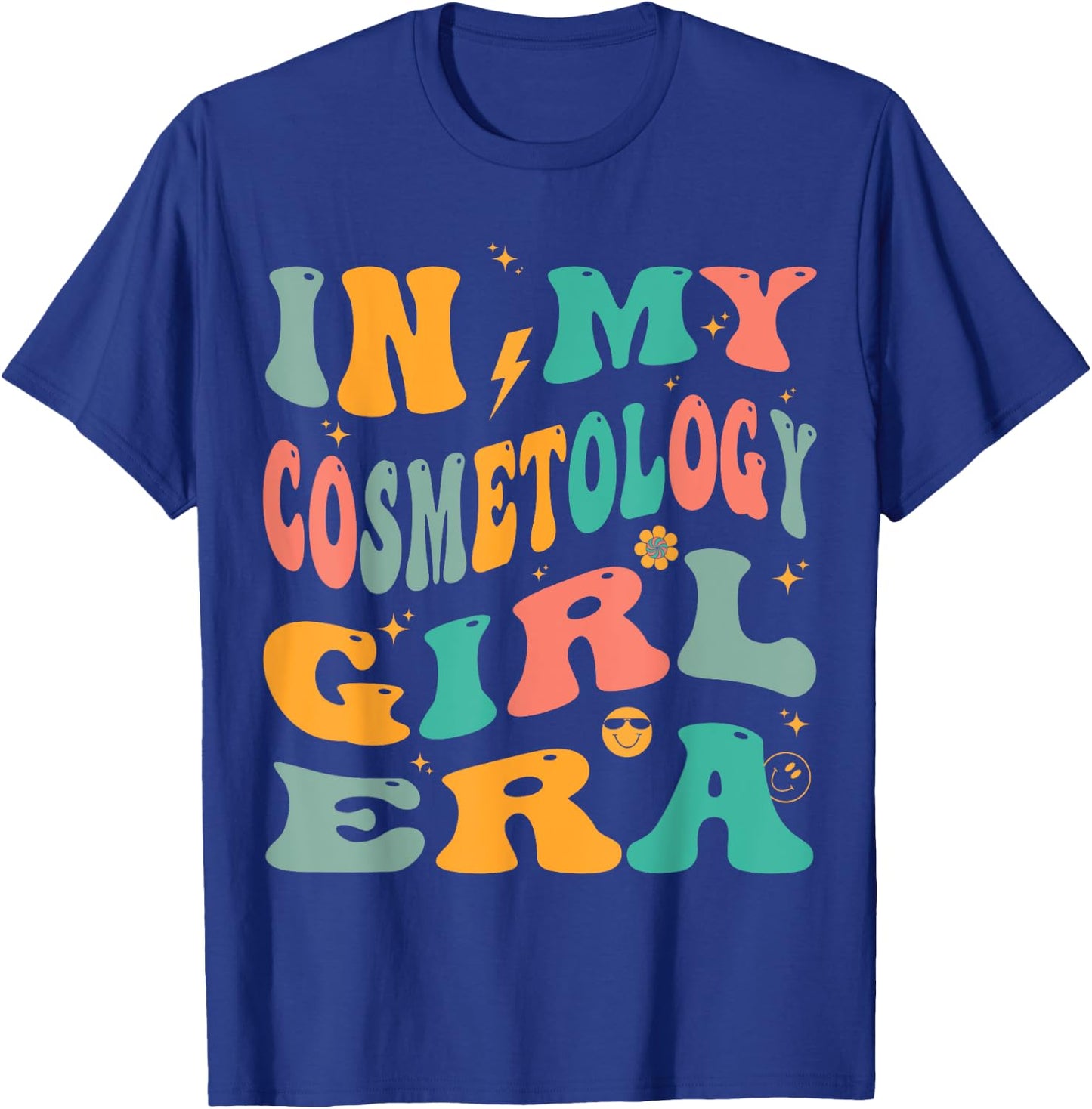In My Cosmetology Girl Era Groovy Cosmetologist T-Shirt - T-Shirt | Royal