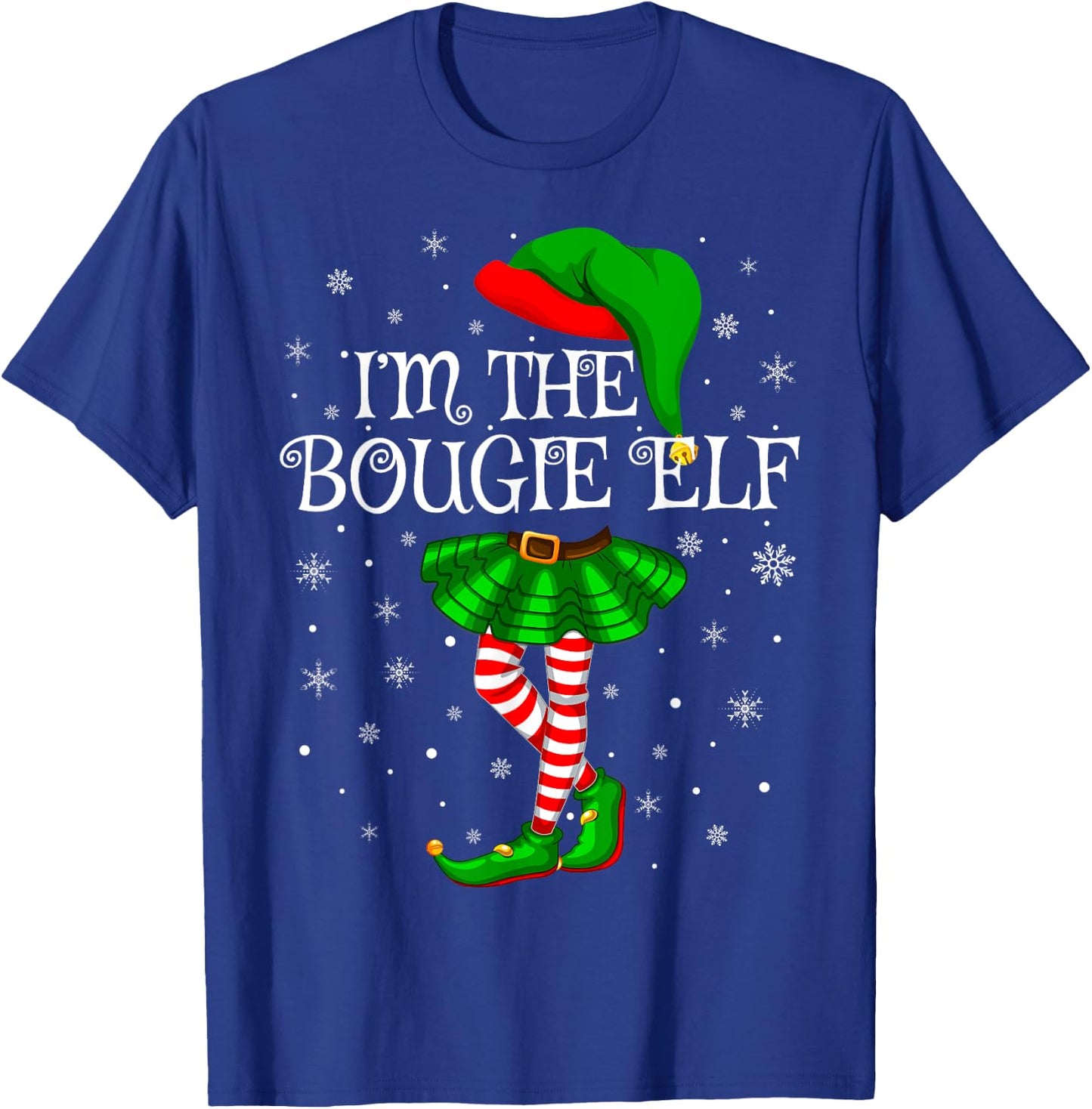 Family Matching Women Girls I'm The Bougie Elf Christmas T-Shirt - T-Shirt | Royal