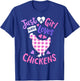 Kids Just A Girl Who Loves Chickens Chicken Hen Love Cute T-Shirt - T-Shirt | Royal