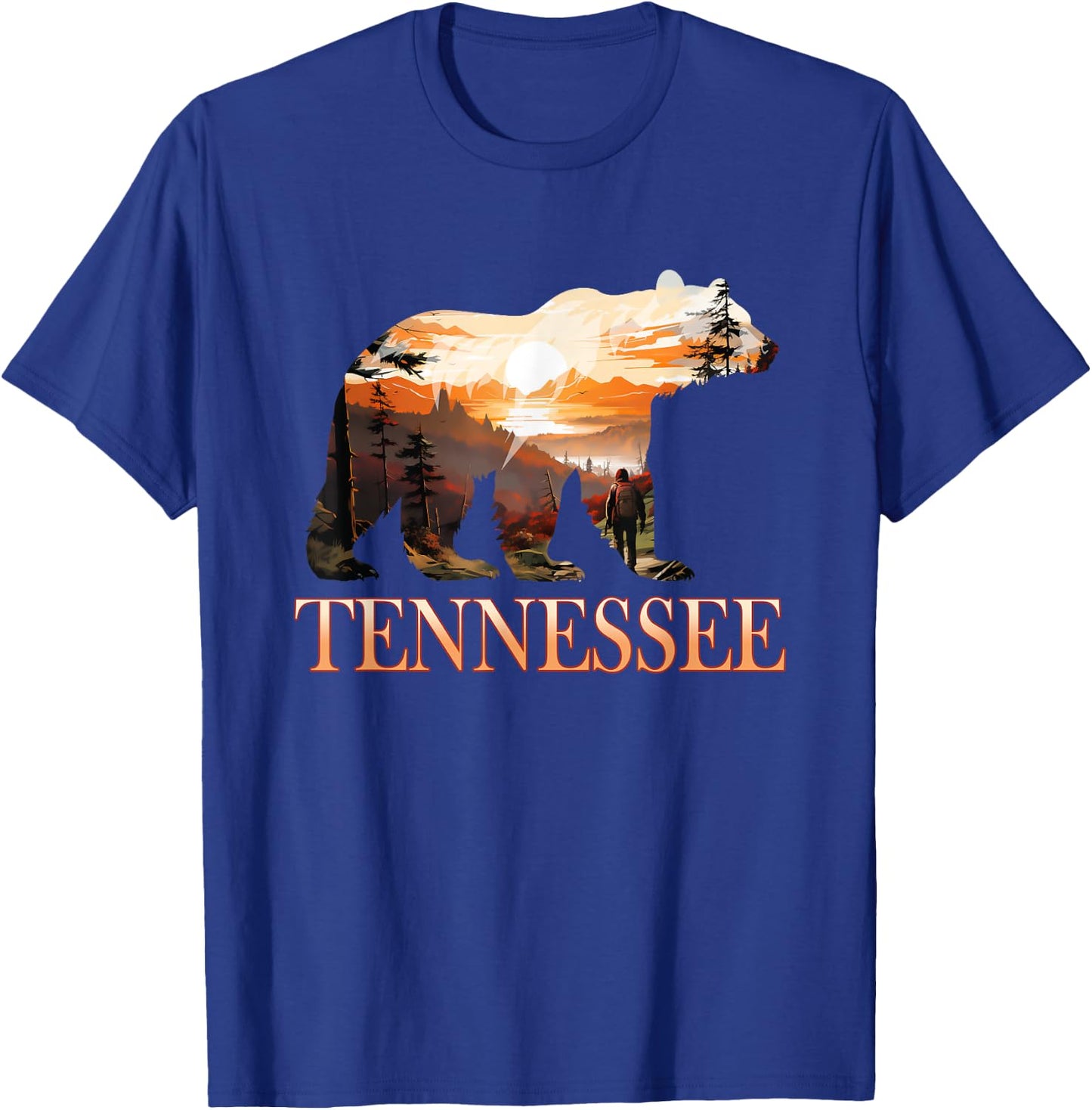 Tennessee TN Hiking Mountain State Pride T-Shirt - T-Shirt | Royal