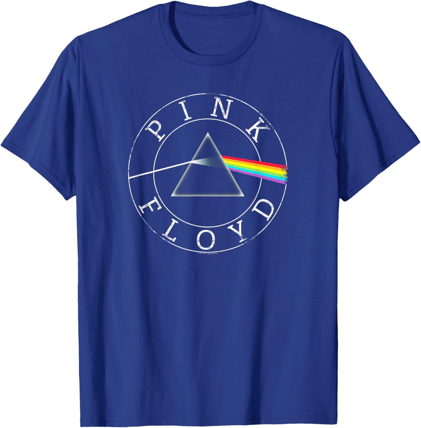 Pink Floyd Rock Band Prism Circle Logo T-Shirt - T-Shirt | Royal