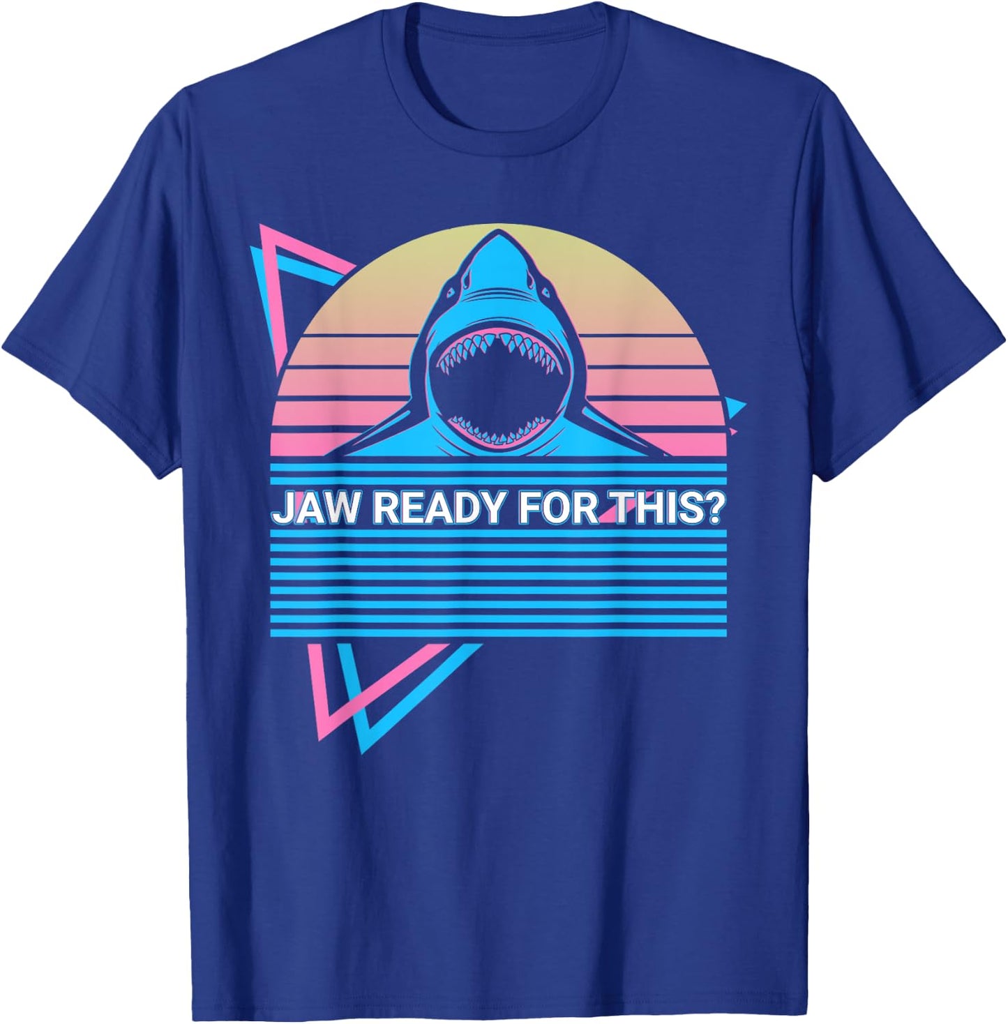 Whale Shark Retro Jaw Ready For This T-Shirt - T-Shirt | Royal
