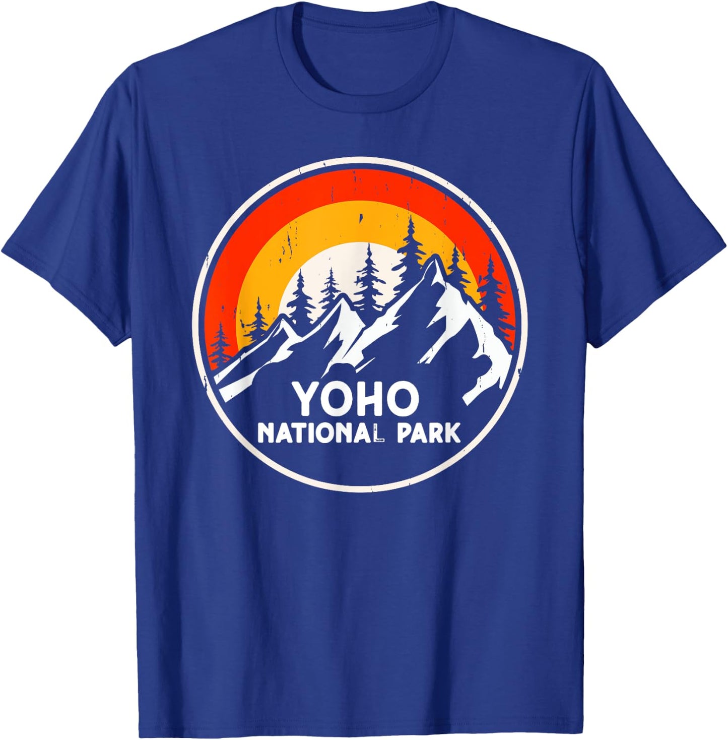 Yoho National Park Canada Mountain Trees Camping Hiking T-Shirt - T-Shirt | Royal