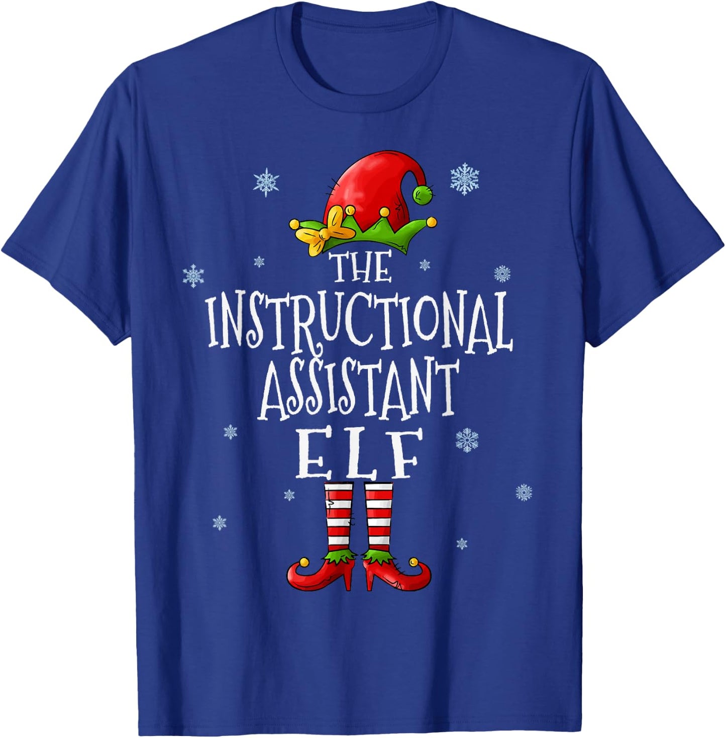 The Instructional Assistant Elf Squad Matching Christmas T-Shirt - T-Shirt | Royal
