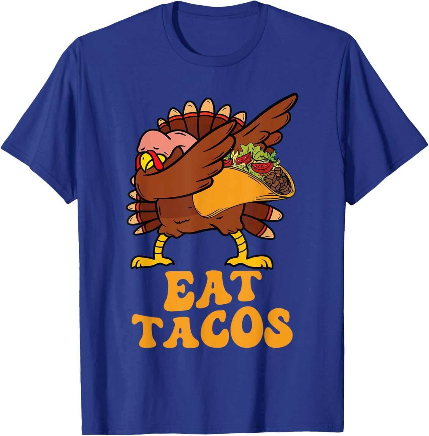 Thanksgiving Turkey Eat Tacos Funny Turkey Vegan Kids Boys T-Shirt - T-Shirt | Royal