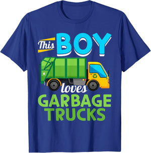 Garbage Truck - This Boy loves Garbage Trucks T-Shirt - T-Shirt | Royal