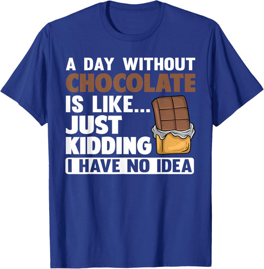 Funny Chocolate Design Men Dark Chocolate Lovers T-Shirt - T-Shirt | Royal