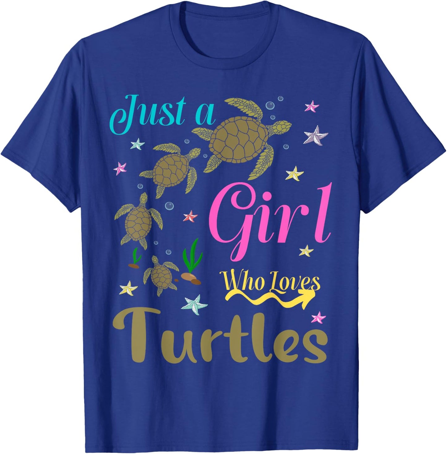 Turtles Squad For Girl Turtle Sea Reptile Pyjamas For Girls T-Shirt - T-Shirt | Royal