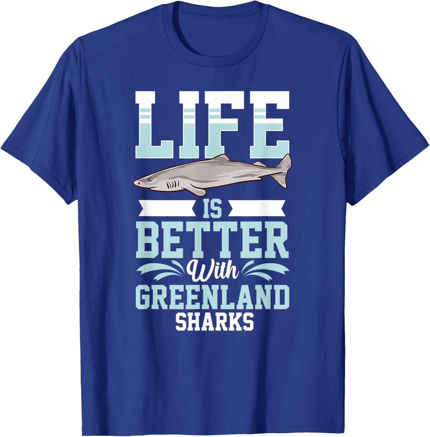 Greenland Shark Animal Tooth Funny Ocean T-Shirt - T-Shirt | Royal