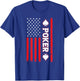 Funny Poker American Flag USA Casino Play Card Gambler Poker Men T-Shirt - T-Shirt | Royal