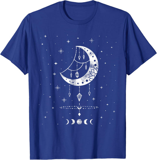 Moon Phases Magic Harmony Sacred Geometry Astrology T-Shirt - T-Shirt | Royal