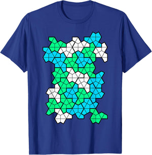 Nerdy Aperiodic Monotile Discovery Math Physics Teacher Men Women Girls Kids T-Shirt - T-Shirt | Royal