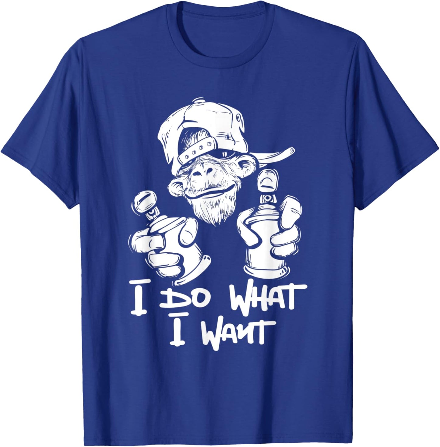 I Do What I Want - Monkey Primate Lover Jungle Safari Animal T-Shirt - T-Shirt | Royal