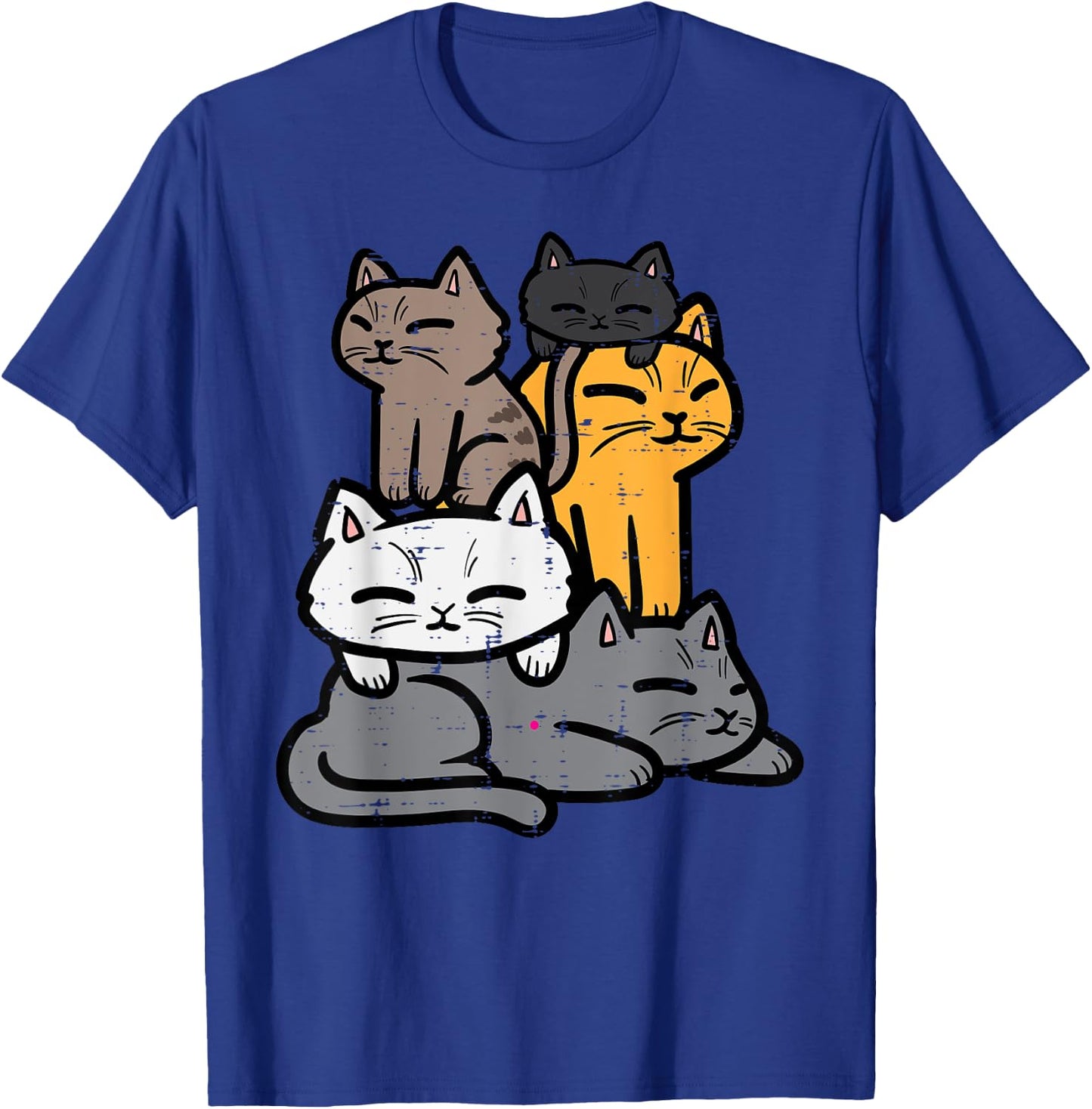 Cats Piled Up Cute Kitten Feline Women Girls Kids Toddler T-Shirt - T-Shirt | Royal