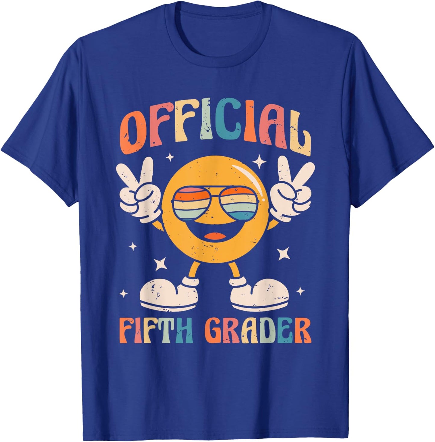 Official Fifth Grader - 5th Grade Retro Back To School Kids T-Shirt - T-Shirt | Royal
