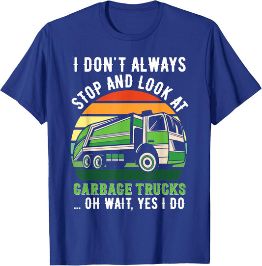 Funny Garbage Truck T-Shirt - T-Shirt | Royal