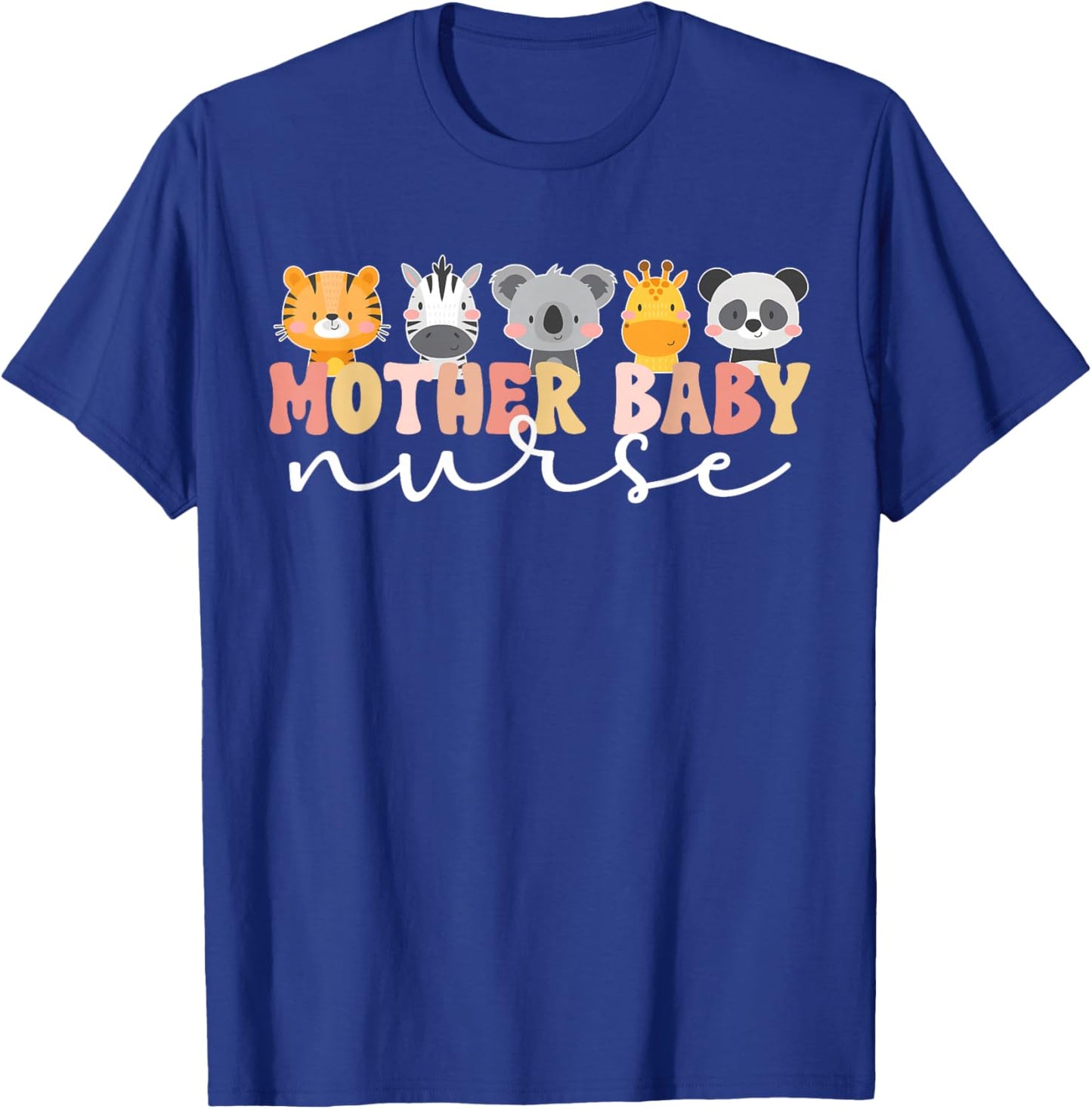 Mother Baby Nurse Boho Postpartum Nurse Mom Baby Nurse T-Shirt - T-Shirt | Royal