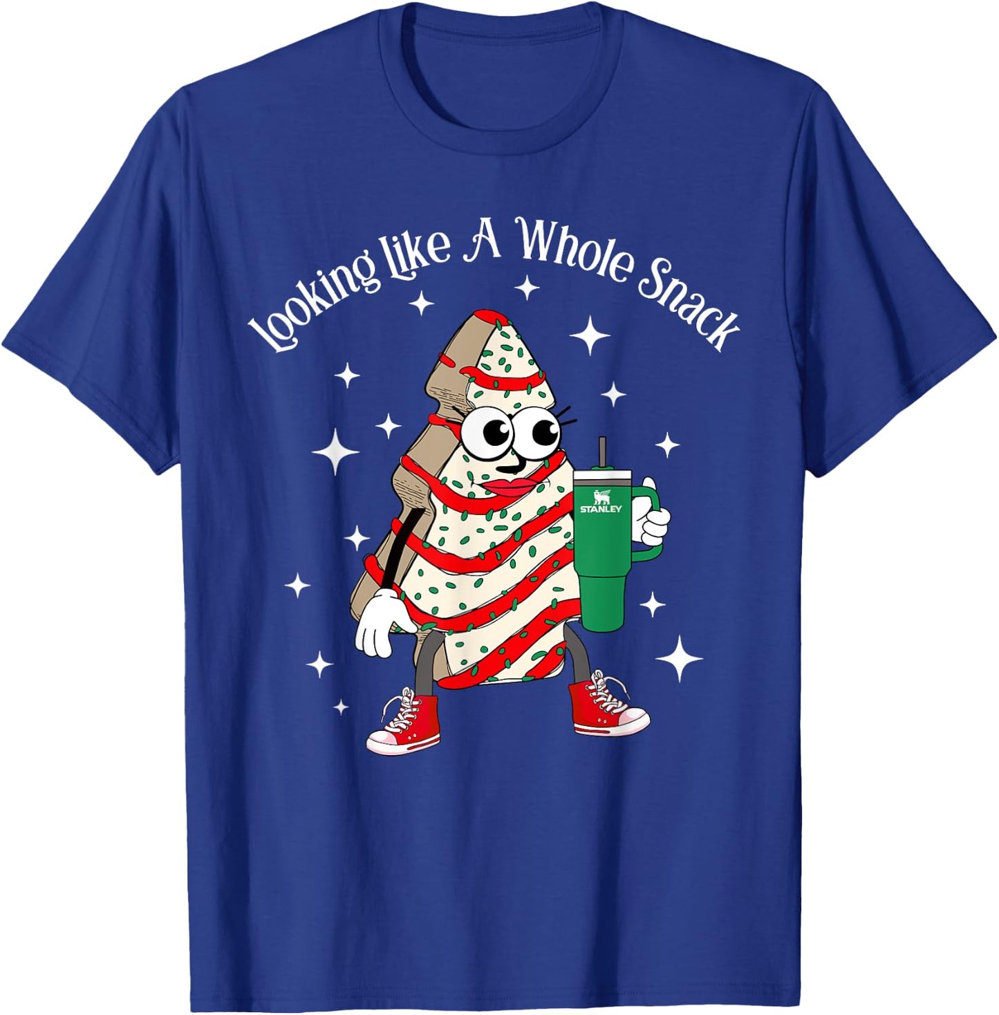 Looking Like A Whole Snack Christmas Tree Snack Cake Xmas T-Shirt - T-Shirt | Royal