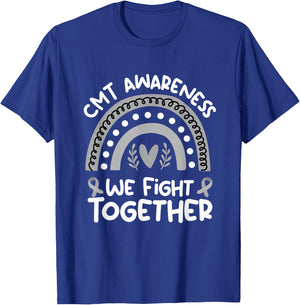 We Fight Together Charcot-Marie-Tooth Awareness Shirt | CMT T-Shirt - T-Shirt | Royal