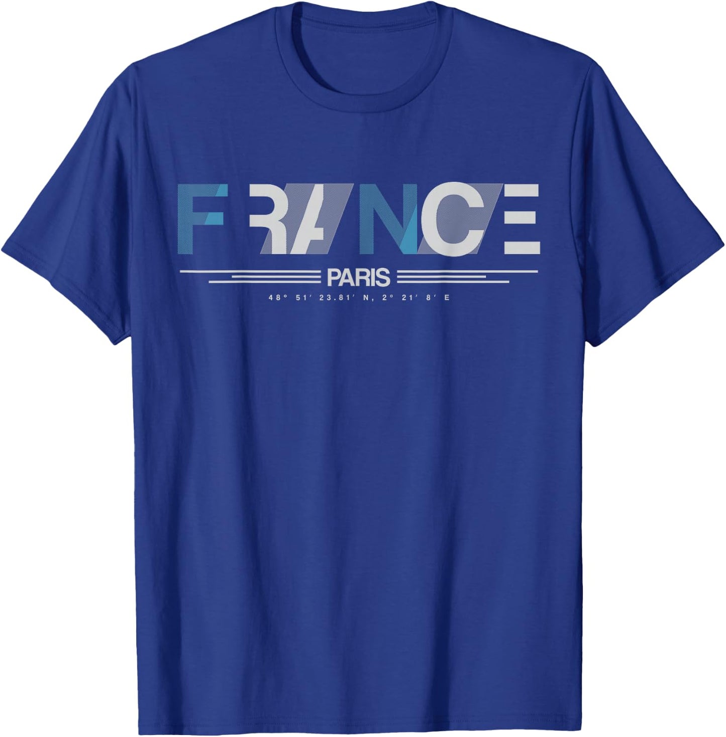 Paris France Souvenir Gifts Apparel Co. France Paris - Black, -Adults, Small, Short Sleeve, Cotton 100%, Modern Classic, Soccer, Vacation, People T-Shirt - T-Shirt | Royal
