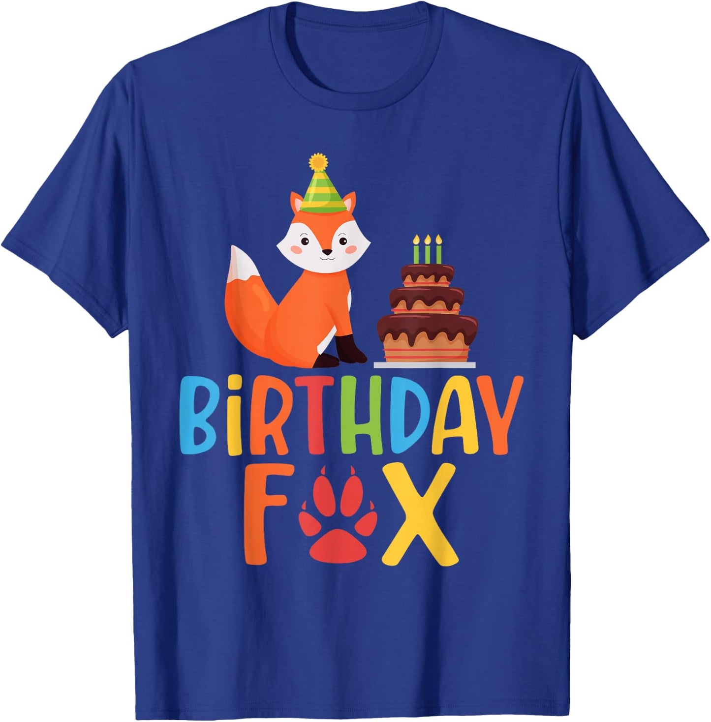 Birthday Fox Birthday T-Shirt - T-Shirt | Royal