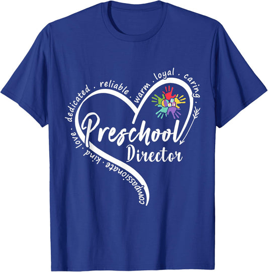 Preschool Director Assistant Back to School Daycare Thank T-Shirt - T-Shirt | Royal