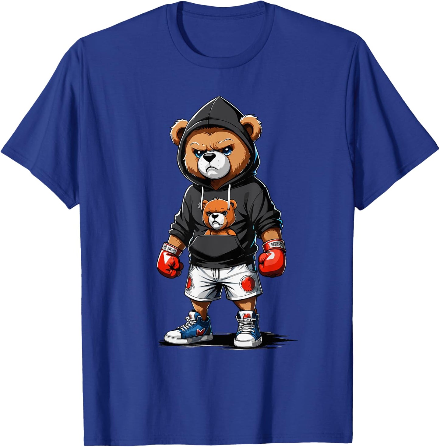 Teddy Bear Gangster Boxer with Hip Hop Street Clothes T-Shirt - T-Shirt | Royal
