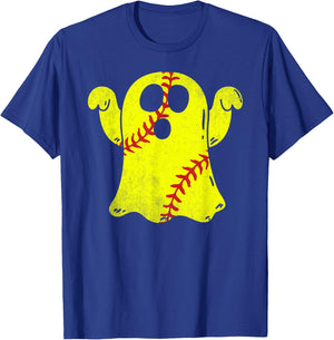 Softball Ghost Softball Lover Halloween Costume T-Shirt - T-Shirt | Royal