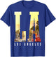 Los Angeles LA Skyline Vintage California LA T-Shirt - T-Shirt | Royal